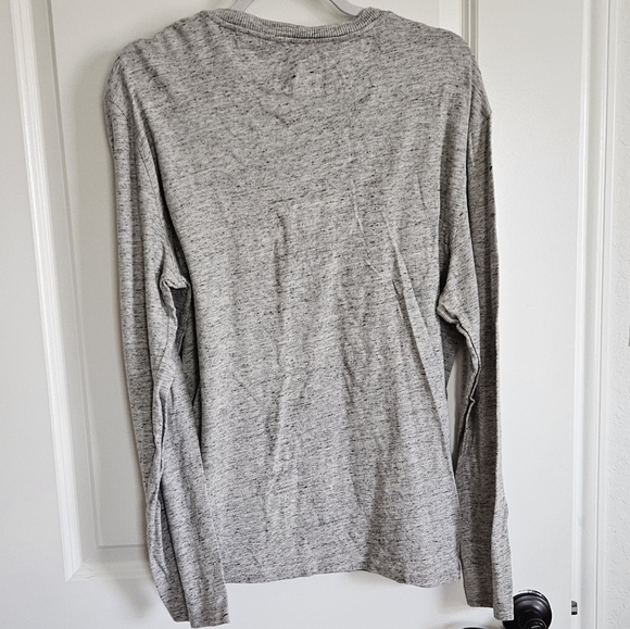 VINCE Military Slim Fit Henley In Grey Men's Size X Large Long Sleeve Tee - Picture 5 of 10